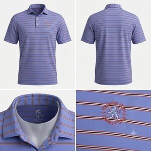 Turtleson Tour Performance Mens XL Blue Striped Berkeley Hills Country Club Polo